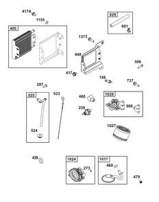 Lubrication Group Diagram and Parts List for 386447-0098-B5 200000 - 399999 Briggs and Stratton Engine